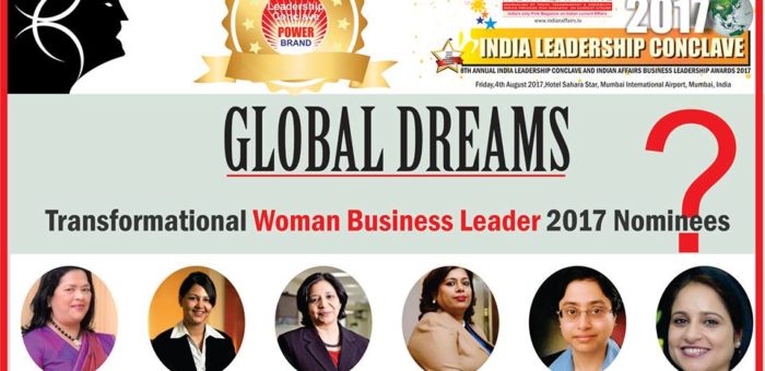 Grace Pinto of Ryan International Group, Deepika Arora of Wyndham Hotel Group,Vanitha Narayanan of IBM India,Manisha Sood of Apple India,Sandhya Vasudevan of Deutsche Bank Group & Mansi Madan Tripathy of Shell Lubricants India in tight competition for the coveted “Transformational Woman Business Leader 2017” Award at Ilc Power Brand Awards