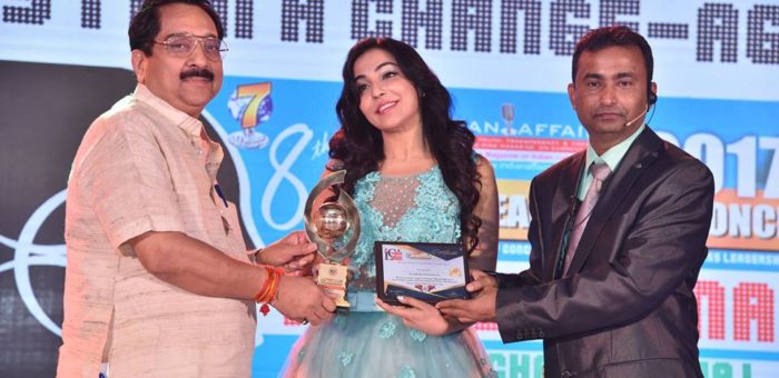 Vivacious & Emerging Actress Parvathy Nair crowned the prestigious Indian Affairs Most Promising Actress 2017 at ILC Power Brand Award 2017